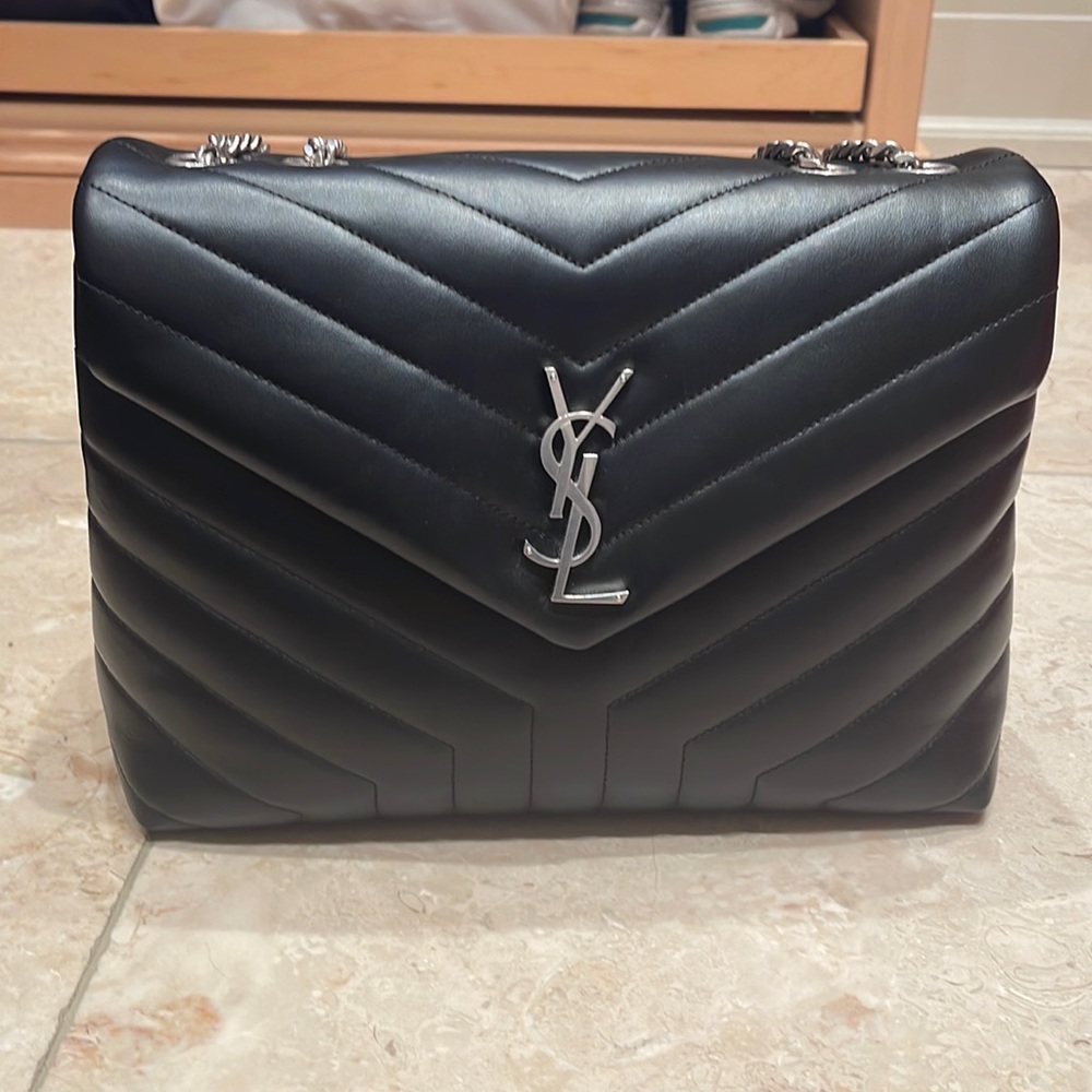 YSL-Saint-laurent LOULOU MEDIUM CHAIN BAG IN QUILTED "Y" LEATHER